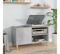 vidaXL Mobile porta dischi grigio cemento 84,5x38x48 Legno multistrato