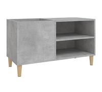 vidaXL Mobile porta dischi grigio cemento 84,5x38x48 Legno multistrato