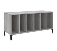 vidaXL Mobile Porta Dischi Grigio Sonoma 100x38x48cm Legno Multistrato