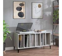 vidaXL Mobile Porta Dischi Grigio Sonoma 100x38x48cm Legno Multistrato