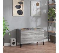 vidaXL Mobile Porta Dischi Grigio Sonoma 74,5x38x48 Legno Multistrato