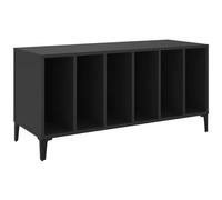 VIDAXL - Mobile Porta Dischi Nero 100x38x48 cm in Legno Multistrato