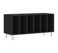 vidaXL Mobile Porta Dischi Nero 100x38x48 cm in legno multistrato