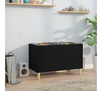 vidaXL Mobile Porta Dischi Nero 74,5x38x48 cm in Legno Multistrato
