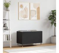 vidaXL Mobile Porta Dischi Nero 74,5x38x48 cm in Legno Multistrato