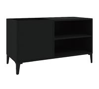 vidaXL Mobile Porta Dischi Nero 84,5x38x48 cm in Legno Multistrato