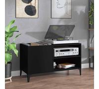 vidaXL Mobile Porta Dischi Nero 84,5x38x48 cm in Legno Multistrato