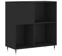 vidaXL Mobile Porta Dischi Nero 84,5x38x89 cm in Legno Multistrato