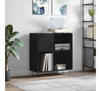 vidaXL Mobile Porta Dischi Nero 84,5x38x89 cm in Legno Multistrato