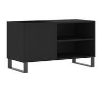 vidaXL Mobile Porta Dischi Nero 85x38x48 cm in Legno Multistrato, mobile portadischi in vinile, mobile porta dischi, porta dischi
