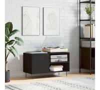 vidaXL Mobile Porta Dischi Nero 85x38x48 cm in Legno Multistrato