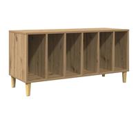 vidaXL Mobile Porta Dischi Rovere Artigianale 100x38x48 cm Multistrato, Mobile per Giradischi, Porta Dischi, mobiletto Porta vinili