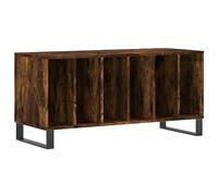 vidaXL Mobile Porta Dischi Rovere Fumo 100x38x48 cm Legno Multistrato