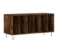 vidaXL Mobile Porta Dischi Rovere Fumo 100x38x48 cm Legno Multistrato