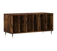 vidaXL Mobile Porta Dischi Rovere Fumo 100x38x48 cm Legno Multistrato, mobile portadischi in vinile, mobile porta dischi, porta dischi