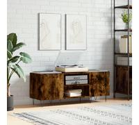 vidaXL Mobile Porta Dischi Rovere Fumo 121x38x48 cm Legno Multistrato