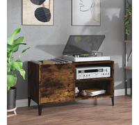vidaXL Mobile Porta Dischi Rovere Fumo 84,5x38x48 cm Legno Multistrato