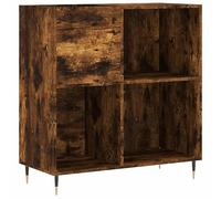 vidaXL Mobile Porta Dischi Rovere Fumo 84,5x38x89 cm Legno Multistrato