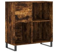 vidaXL Mobile Porta Dischi Rovere Fumo 84,5x38x89 cm Legno Multistrato