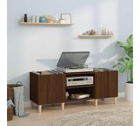 vidaXL Mobile Porta Dischi Rovere Marrone 121x38x48 Legno Multistrato