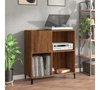 vidaXL Mobile Porta Dischi Rovere Marrone 84,5x38x89 Legno Multistrato