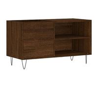 vidaXL Mobile Porta Dischi Rovere Marrone 85x38x48cm Legno Multistrato