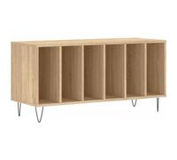 vidaXL Mobile Porta Dischi Rovere Sonoma 100x38x48cm Legno Multistrato