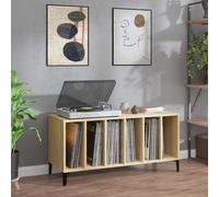 vidaXL Mobile Porta Dischi Rovere Sonoma 100x38x48cm Legno Multistrato