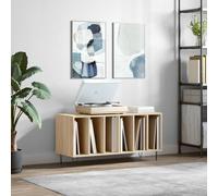 vidaXL Mobile Porta Dischi Rovere Sonoma 100x38x48cm Legno Multistrato