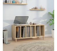 vidaXL Mobile Porta Dischi Rovere Sonoma 100x38x48cm Legno Multistrato
