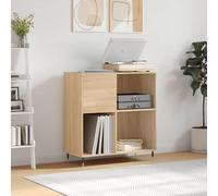 vidaXL Mobile Porta Dischi Rovere Sonoma 84,5x38x89 Legno Multistrato