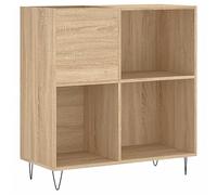 vidaXL Mobile Porta Dischi Rovere Sonoma 84,5x38x89 Legno Multistrato