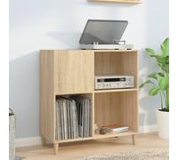 vidaXL Mobile Porta Dischi Rovere Sonoma 84,5x38x89 Legno Multistrato