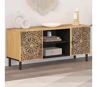 vidaXL Mobile porta TV 105x33x46 cm in legno massello di mango