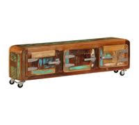 vidaXL Mobile Porta TV 120x30x37 cm in Legno Massello di Recupero