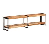 AX Mobiletto TV 160x30x40cm Acacia Soggiorno Supporto Multiuso Uffici New 356175