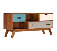 vidaXL Mobile Porta TV 3 Cassetti Armadietto Credenza Aperti Consolle Multimediale Supporto TV Soggiorno Salotto Legno Massello di Acacia