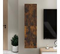 vidaXL Mobile Porta TV a Parete Rovere Fumo 30,5x30x110 cm