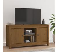 vidaXL Mobile Porta TV Ambra 103x36,5x52 cm in Legno Massello di Pino