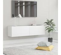 vidaXL Mobile Porta TV Armadietto Basso Credenza Consolle Unità Multimediale HiFi Madia Mobiletto Arredo Bianco 120x30x30 cm in Truciolato
