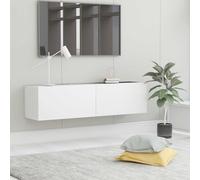 vidaXL Mobile Porta TV Armadietto Basso Credenza Consolle Unità Multimediale HiFi Madia Mobiletto Arredo Bianco 120x30x30 cm in Truciolato