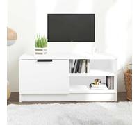 vidaXL Mobile Porta TV Bianco 80x35x36,5 cm in legno multistrato