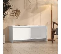 vidaXL Mobile Porta TV Bianco 90x35x40 cm in Legno Multistrato