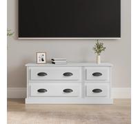 vidaXL Mobile Porta TV Bianco Lucido 100x35,5x45 cm Legno Multistrato