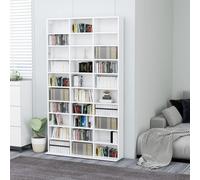 vidaXL Mobile Porta TV Bianco Lucido 102x16x177,5 cm Legno Multistrato