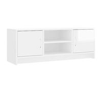 Mobile porta tv bianco lucido 102x30x37,5 cm legno multistrato