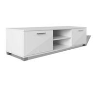 vidaXL Mobile Porta TV Bianco Lucido 120x40,5x35 cm