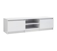 Mobile tv bianco lucido 140x40x35,5 cm in truciolato
