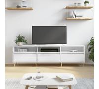 vidaXL Mobile Porta TV Bianco Lucido 150x30x44,5 cm Legno Multistrato