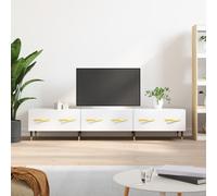 vidaXL Mobile Porta TV Bianco Lucido 150x36x30 cm in Legno Multistrato